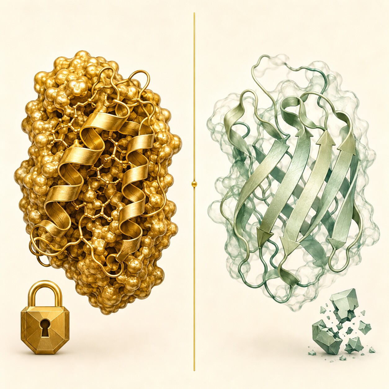 Molecular comparison illustration of the peanut storage protein Ara h 2 next to the cross-reactive pollen-related protein Ara h 8
