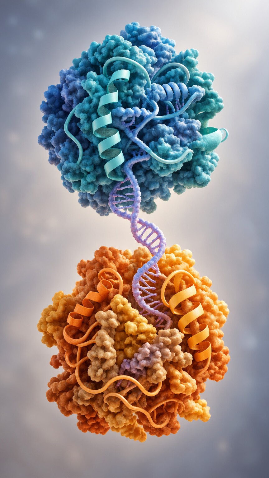 Side-by-side molecular illustration comparing the Smith protein complex and the closely related RNP protein complex, highlighting their structural similarity and diagnostic difference