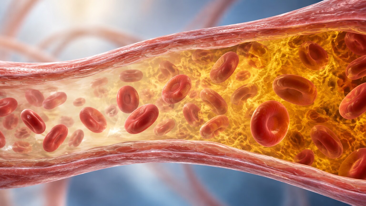 Medical illustration of bilirubin pigment building up in a newborn's bloodstream over the first hours of life