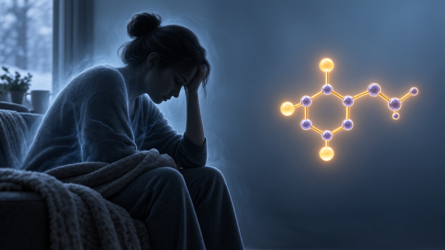 Illustration depicting fatigue and cold intolerance associated with an underactive thyroid, contrasted against T3's limited diagnostic role in hypothyroidism