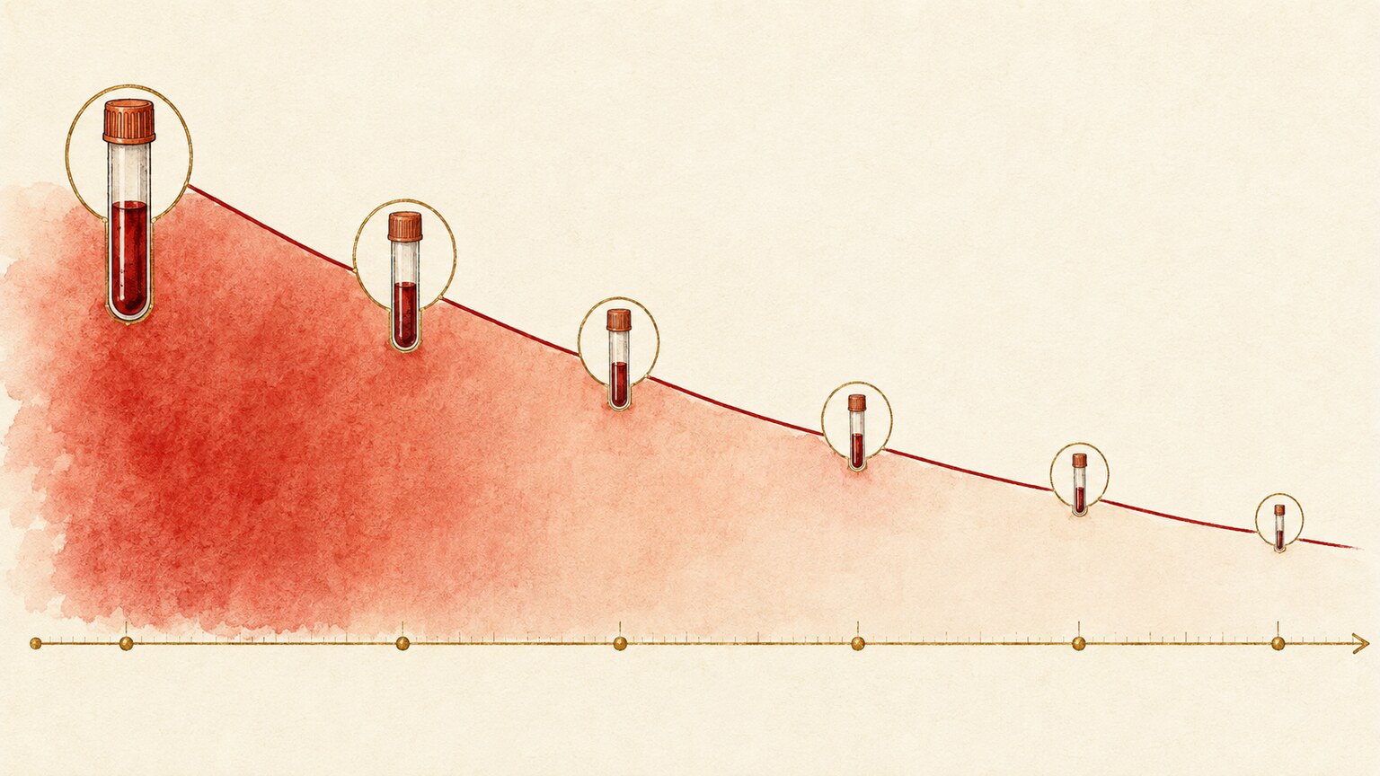 Timeline illustration showing the CDC blood lead reference value dropping from 60 to 3.5 micrograms per deciliter across decades
